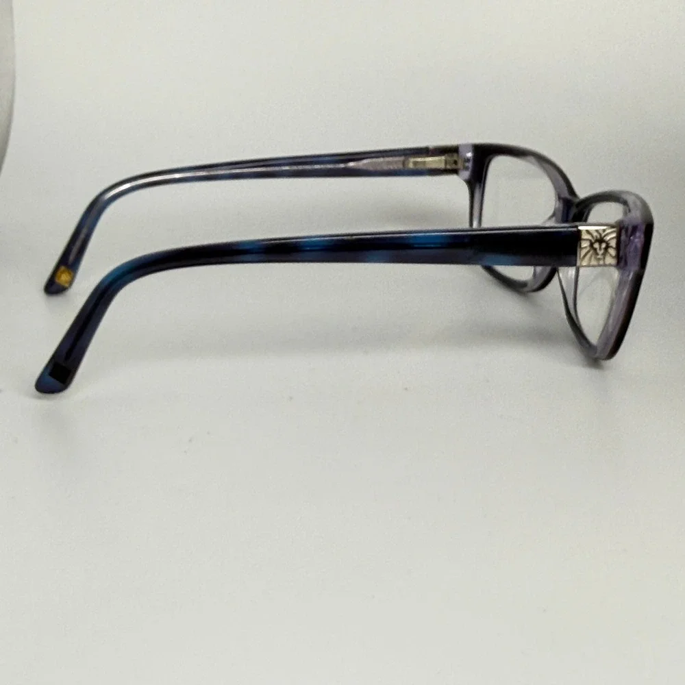 Anne Klein‎ AK5041 505 Plum Tortoise Eyeglasses Frames 52-16-135 Lion Logo Blue